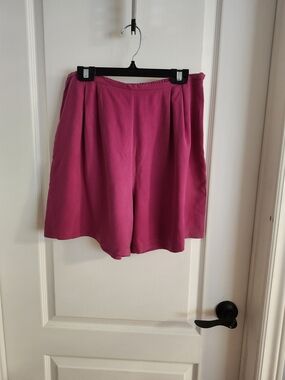 Vintage New Silk Shorts in Fuchsia